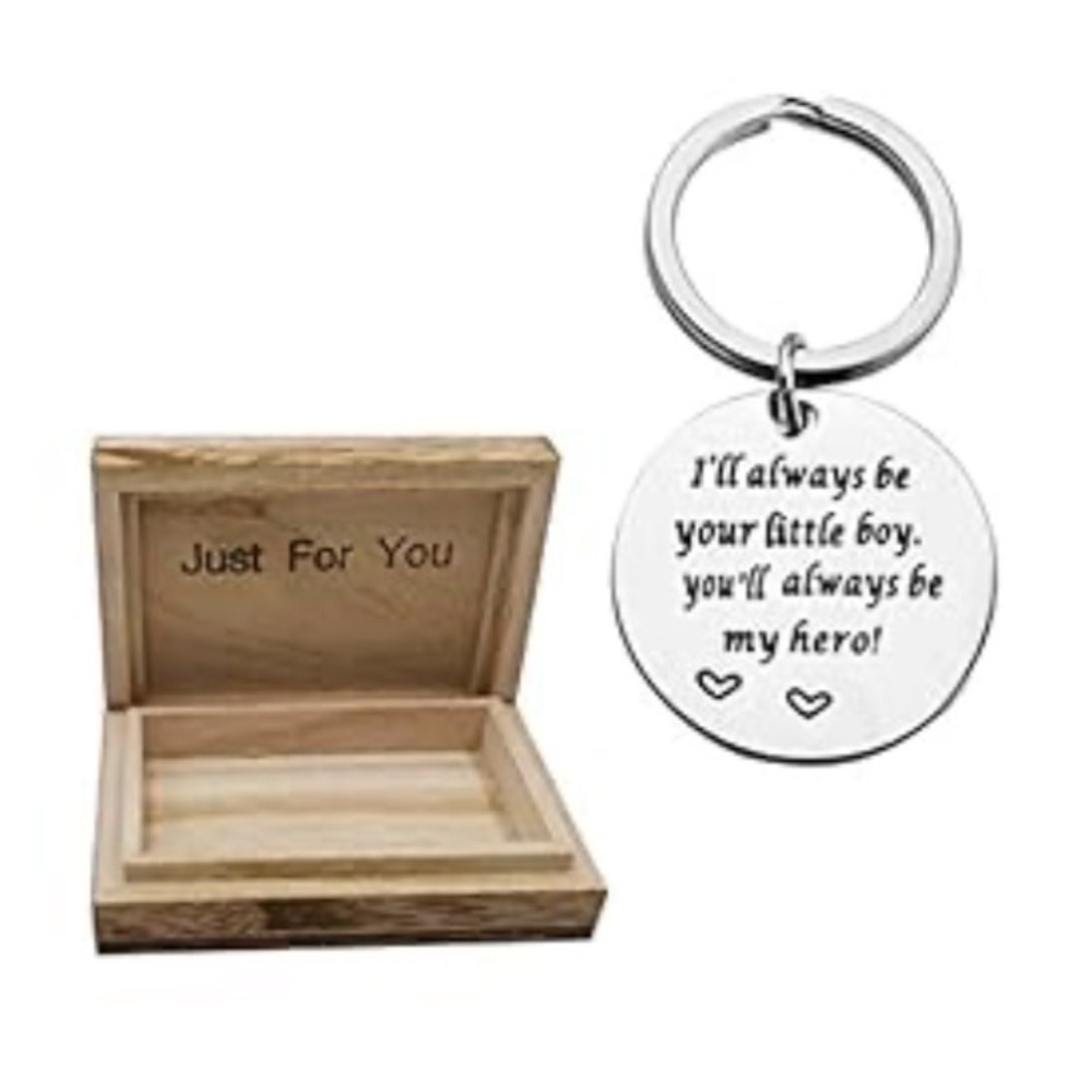 My Hero Keychain – “I’ll Always Be Your Little Boy, You’ll Always Be My Hero”
